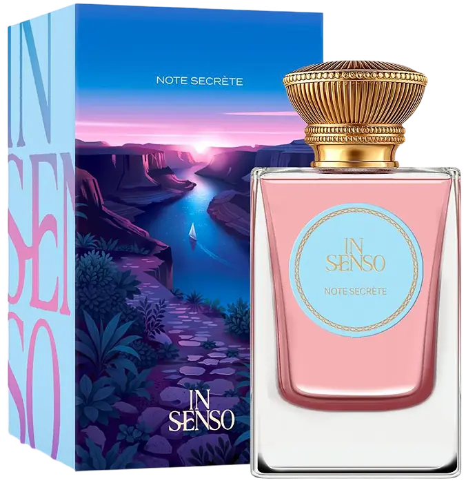Flacon original Note Secrète d’In Senso avec sa boîte