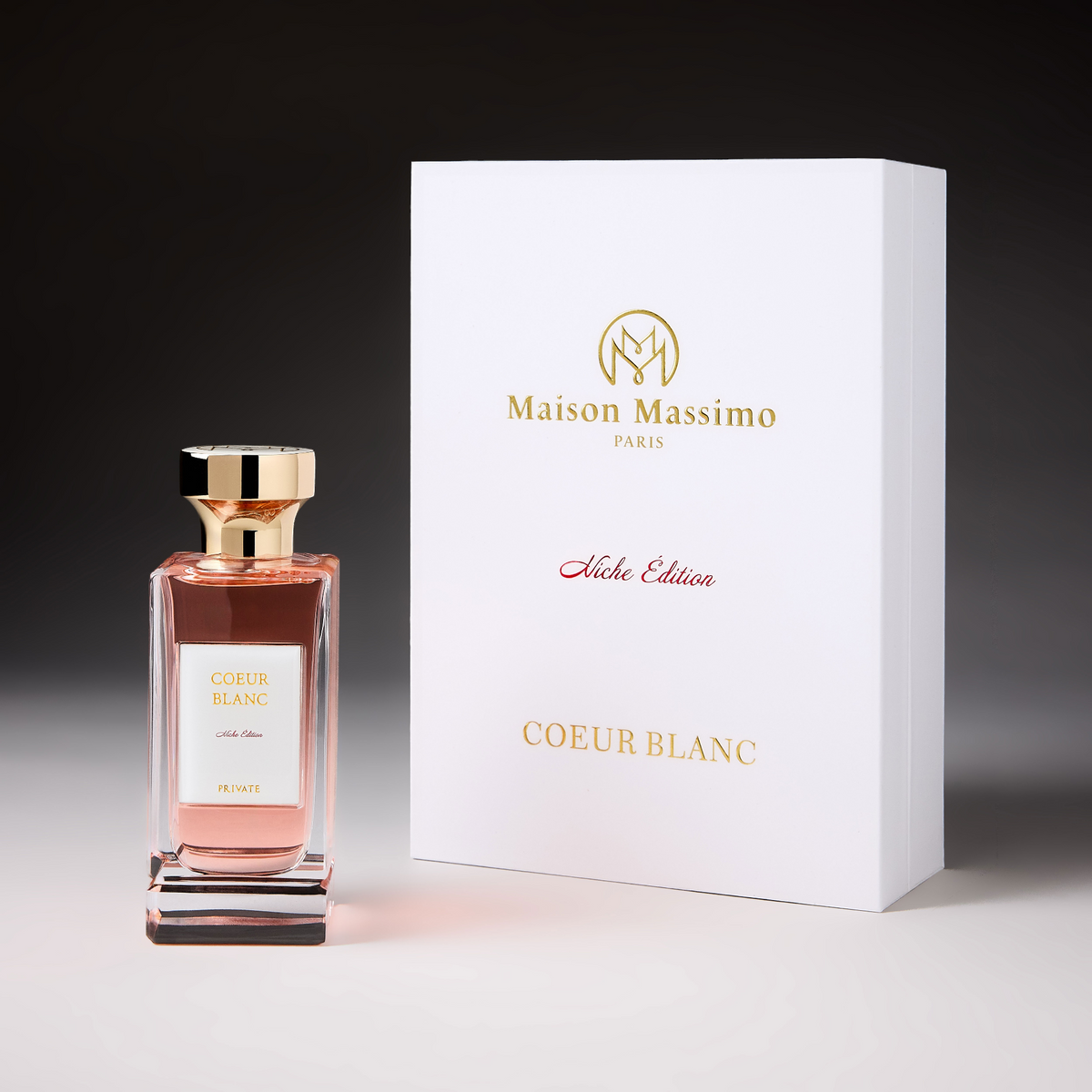 Cœur Blanc Maison Massimo 100 ml avec son coffret blanc
