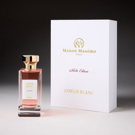 Cœur Blanc Maison Massimo 100 ml avec son coffret blanc