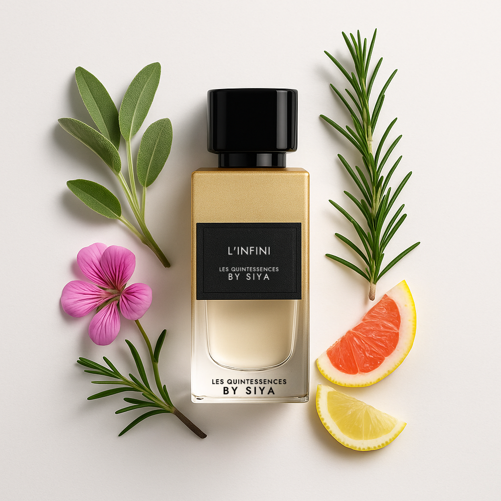 L’Infini LES QUINTESSENCES BY SIYA extrait de parfum 50 ml inspiration L’Immensité - photo olfactive et notes parfumées