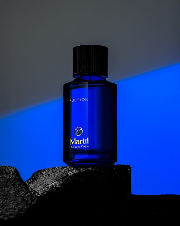 Pulsion de Martil, extrait de parfum 100 ml, coffret noir et or