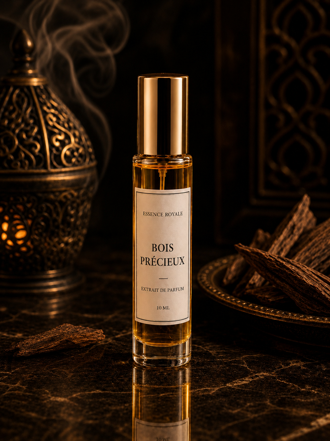 Flacon Bois Précieux Essence Royale, inspiration Bois d’Argent