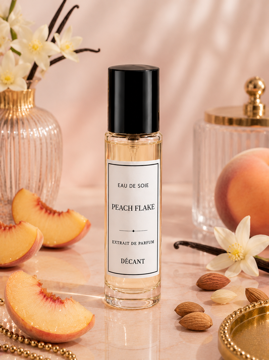 Décant Peach Flake d’Eau de Soie en flacon vaporisateur
