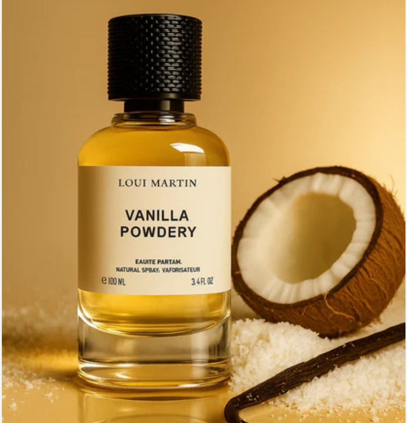 Loui Martin Vanilla Powdery – Extrait de Parfum 100 ml | Inspiration Matière Première Vanilla Powder | Essence Royale