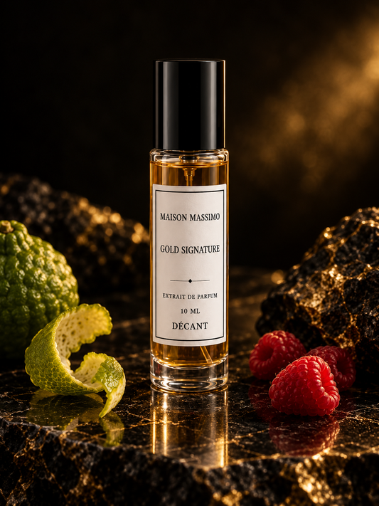 Décant Gold Signature de Maison Massimo en flacon vaporisateur