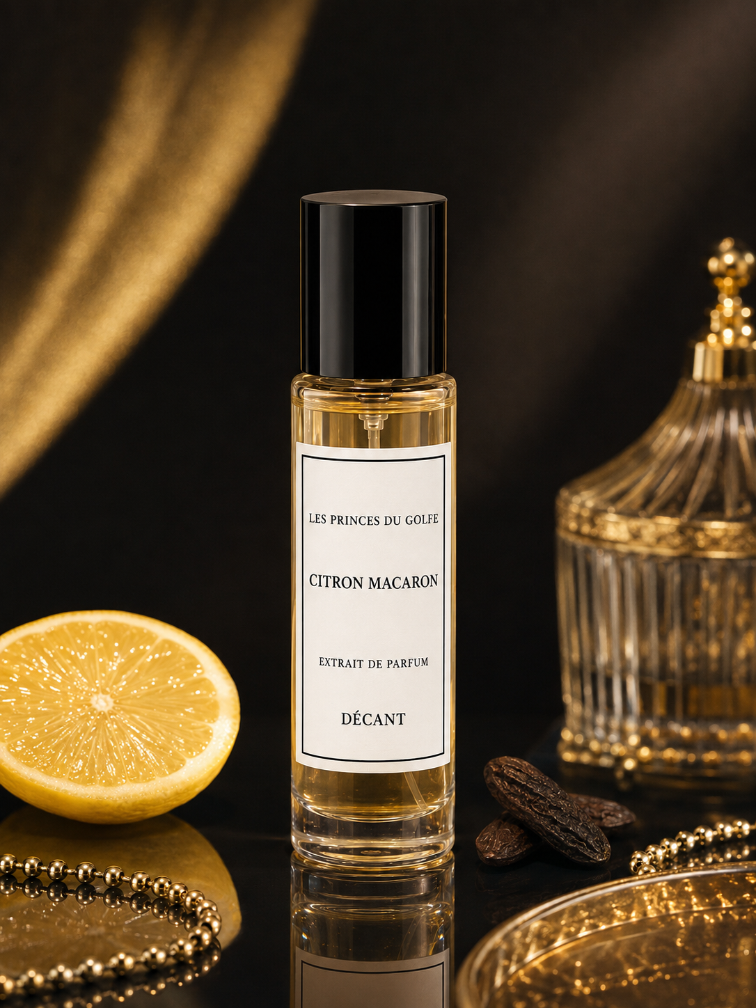 Décant Citron Macaron des Princes du Golfe en flacon vaporisateur