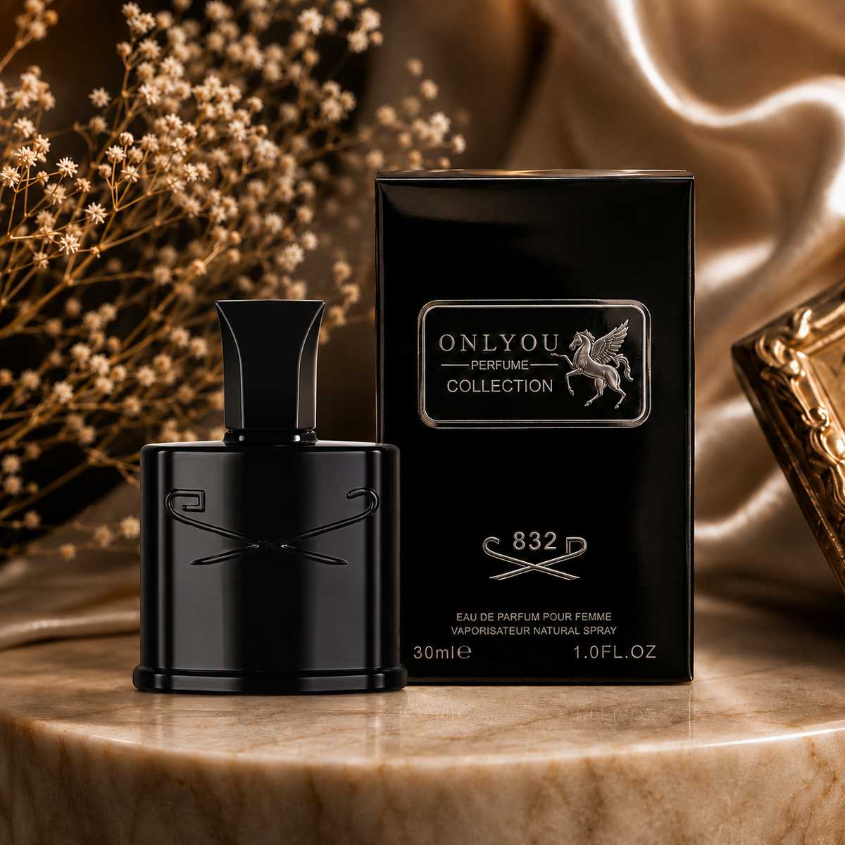 Flacon 832 Noir d’Only You avec sa boîte