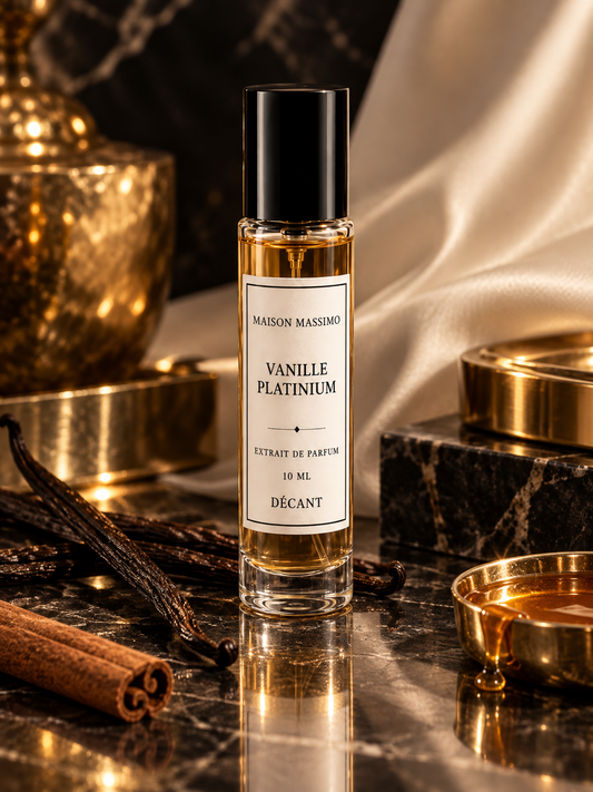 Décant Vanille Platinium de Maison Massimo en flacon vaporisateur