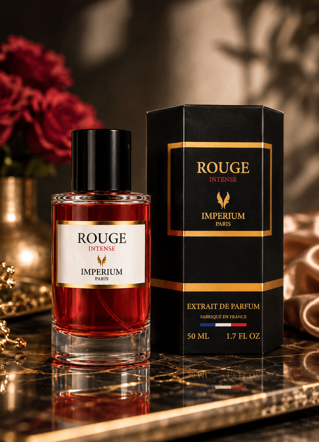Rouge Intense – Extrait de Parfum 50 ml | Inspiration Baccarat Rouge 540 | Essence Royale