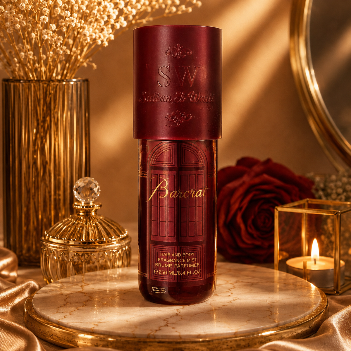Flacon Barcrat SW, brume parfumée 250 ml inspirée de Baccarat Rouge 540