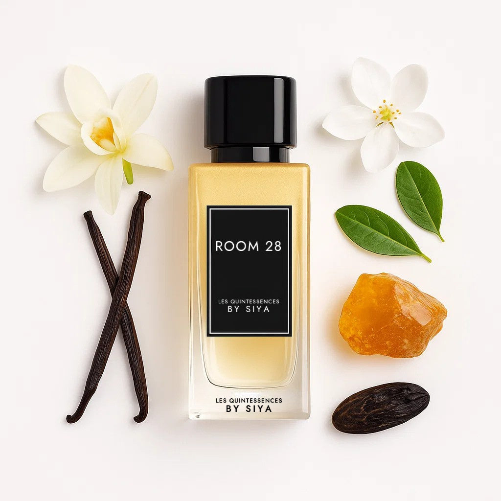 Room 28 LES QUINTESSENCES BY SIYA extrait de parfum 50 ml inspiration Vanilla 28 - photo olfactive et notes parfumées