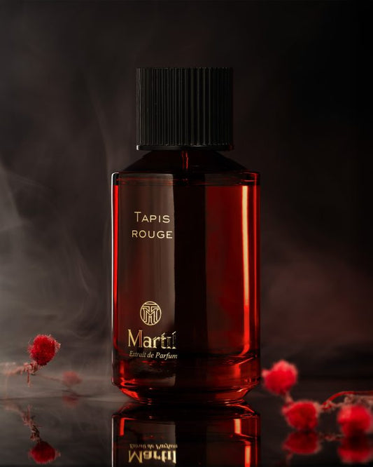 Tapis Rouge de Martil, extrait de parfum 100 ml, coffret noir et or